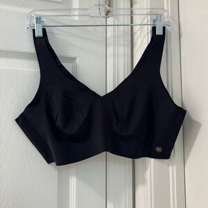 Honey love V neck bra seamless size large vamp black
